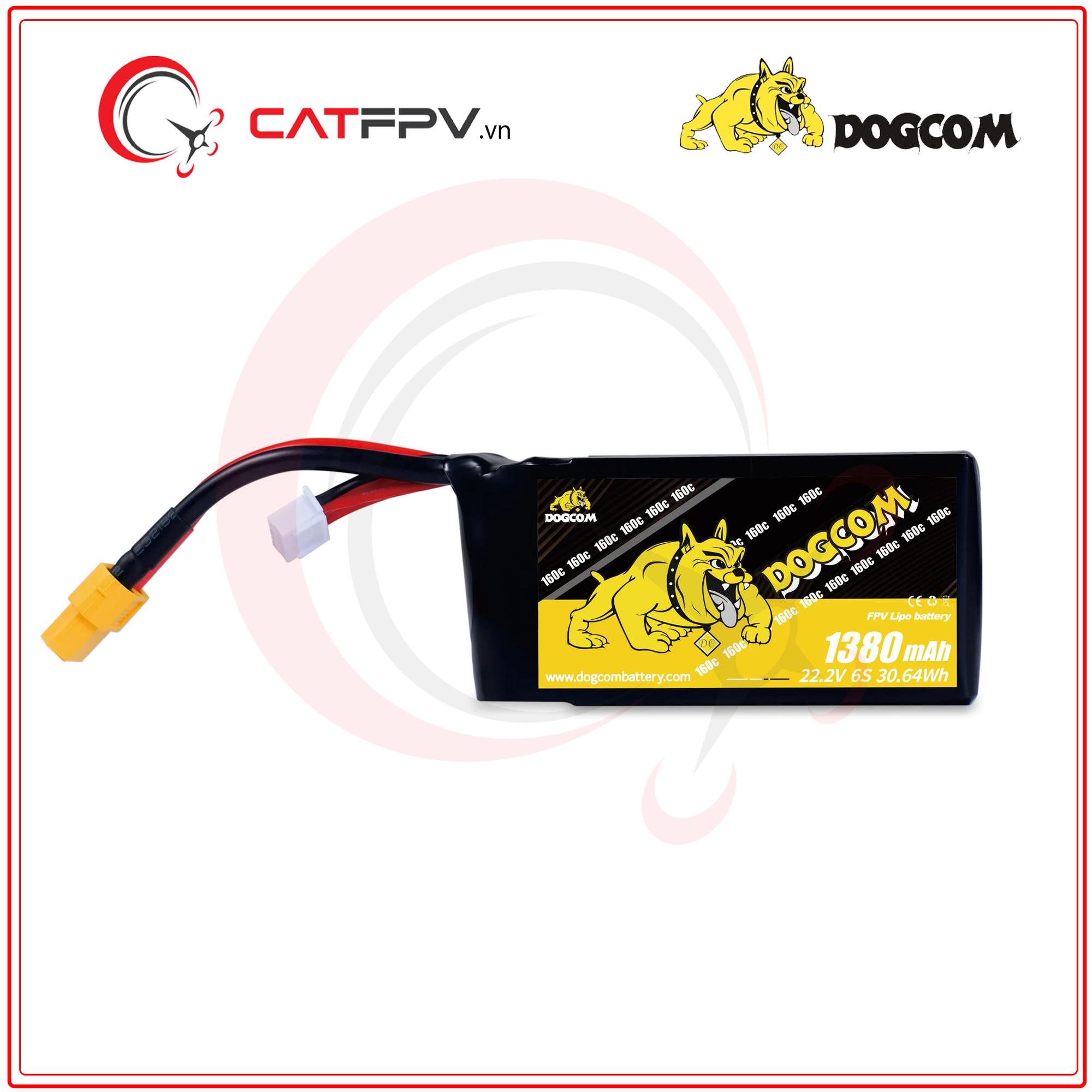 Pin dòng xả cao Dogcom 1380Mah 160C-duoc-ban-tai-CAT FPV