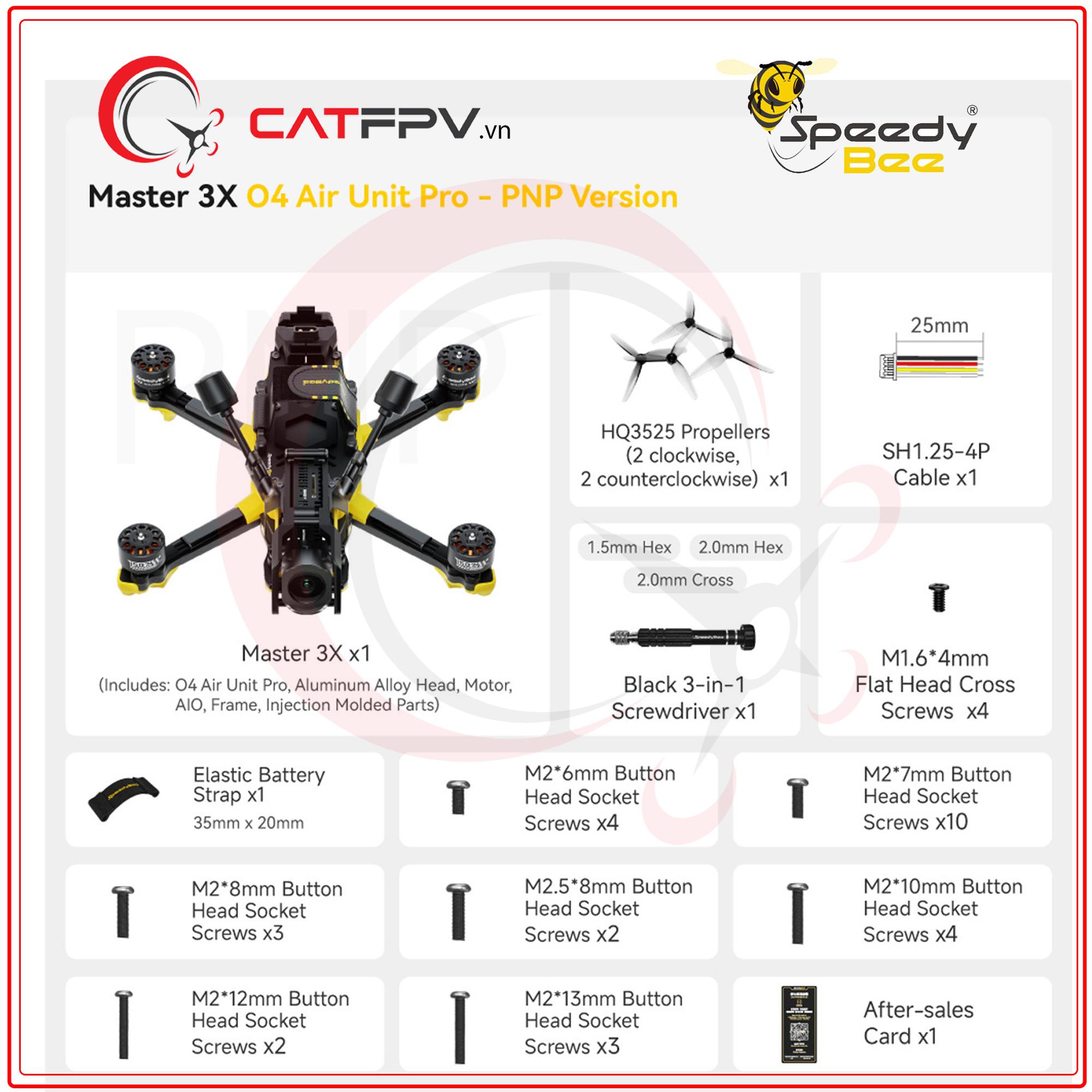 Máy bay FPV Speedybee Master 3X Modular O3/O4 Pro - Không kèm rx-duoc-ban-tai-CAT FPV