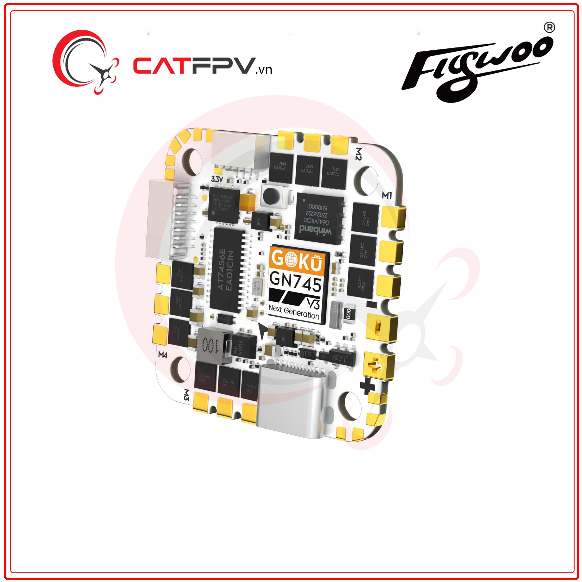 Mạch Điều Khiển Flywoo GOKU GN 745 45A AIO 32bit (MPU6000 ) V3-duoc-ban-tai-CAT FPV