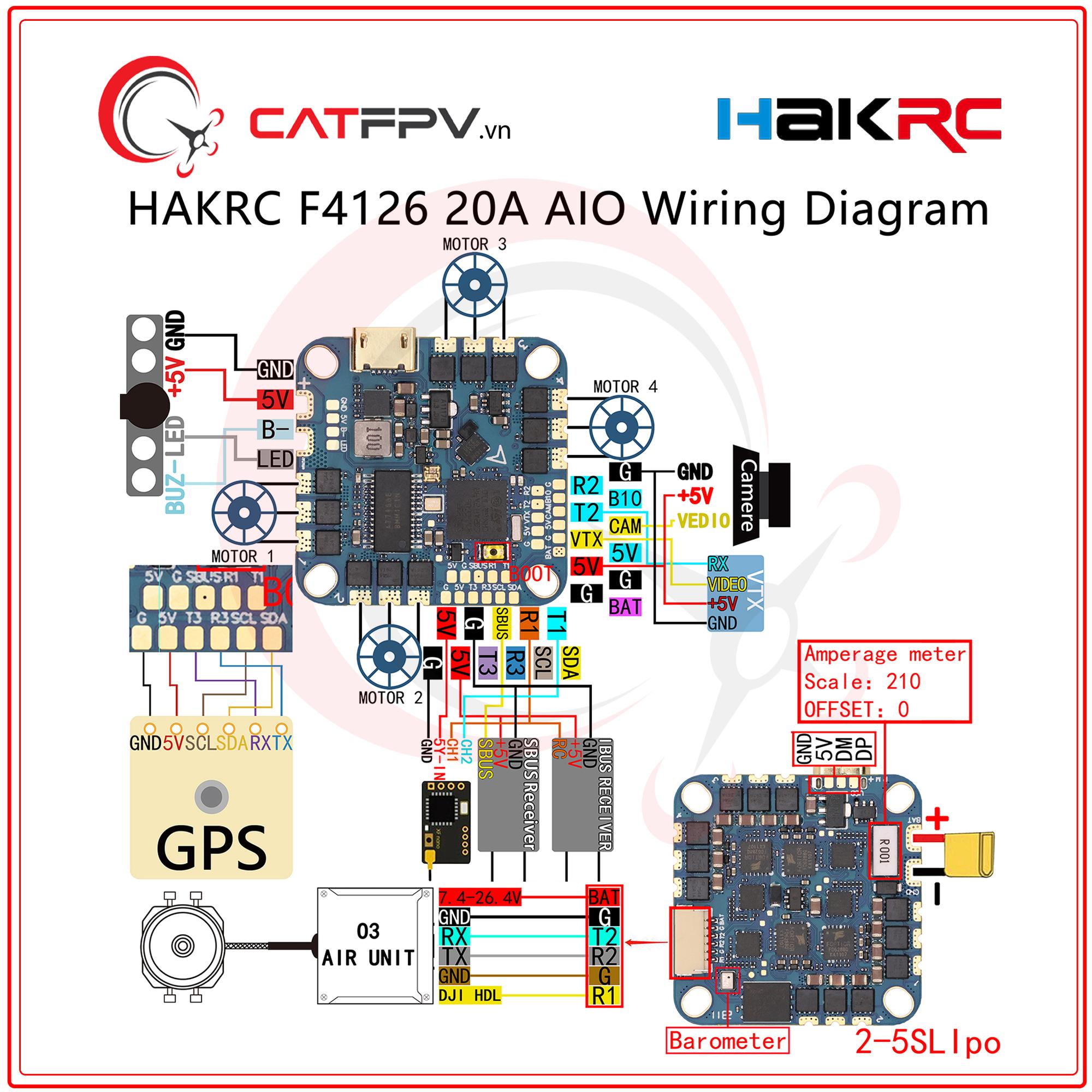 Mạch aio Hakrc 20a (2S-5S Lipo)-duoc-ban-tai-CAT FPV