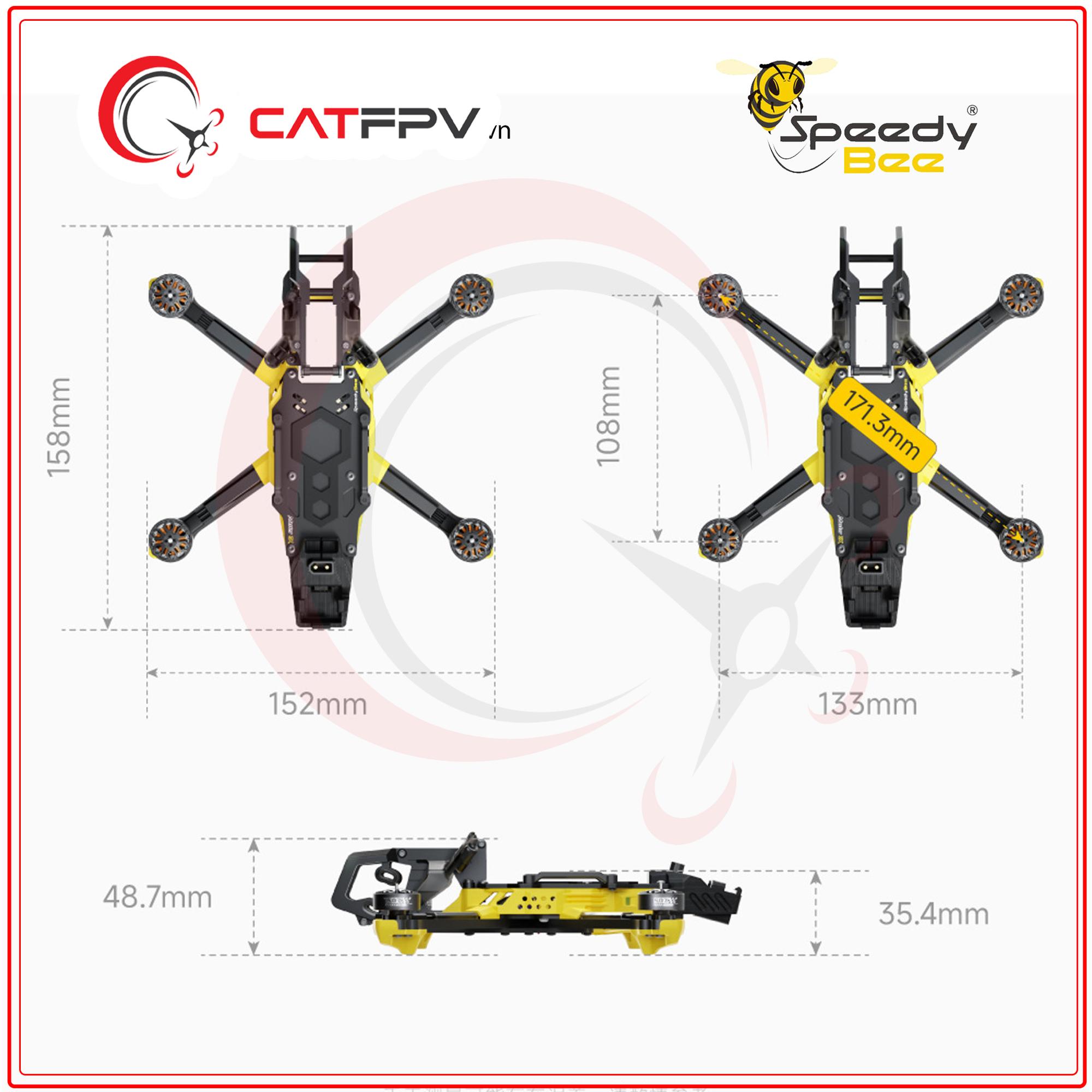 Máy bay FPV Speedybee Master 3X Modular O3/O4 Pro - Không kèm rx-duoc-ban-tai-CAT FPV