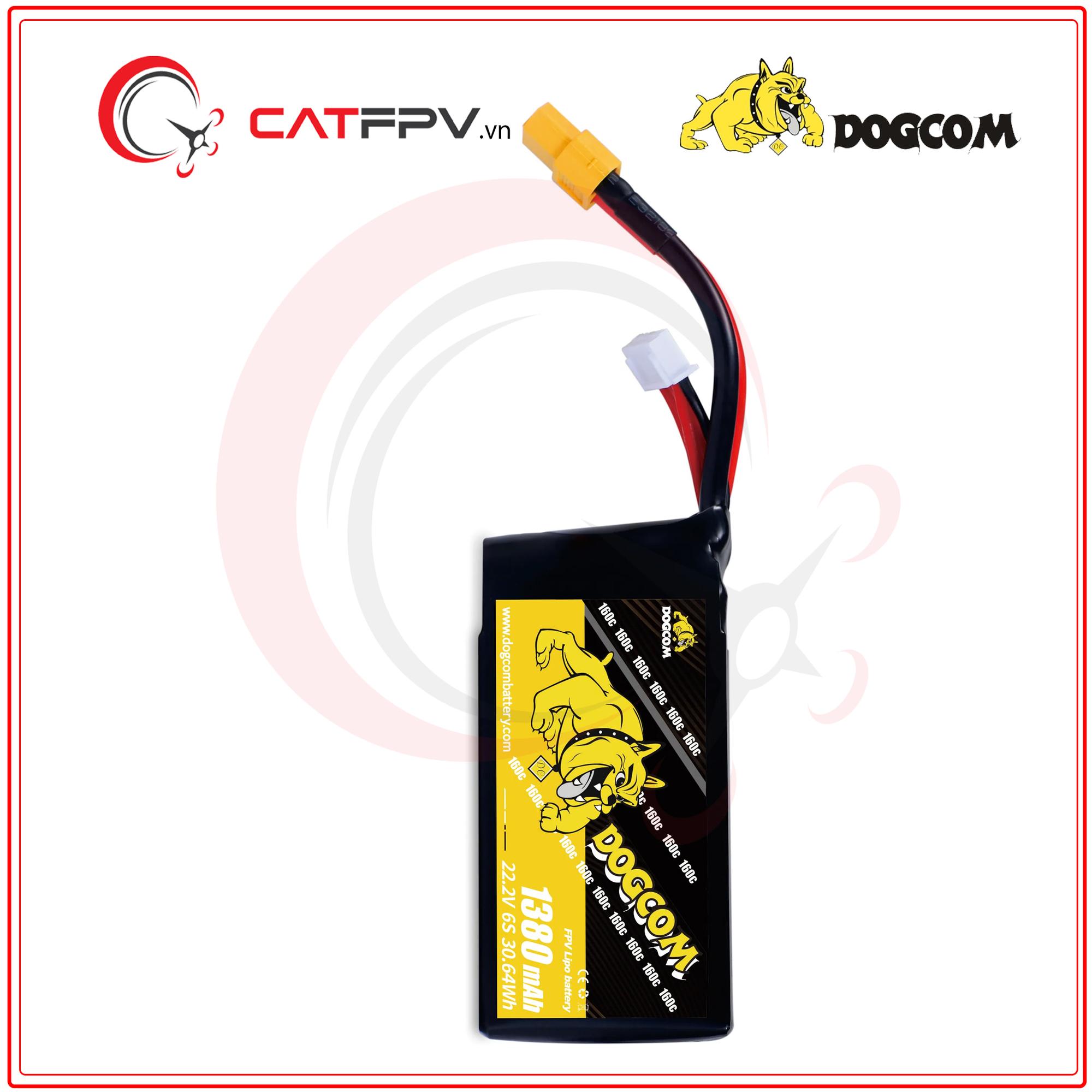 Pin dòng xả cao Dogcom 1380Mah 160C-duoc-ban-tai-CAT FPV