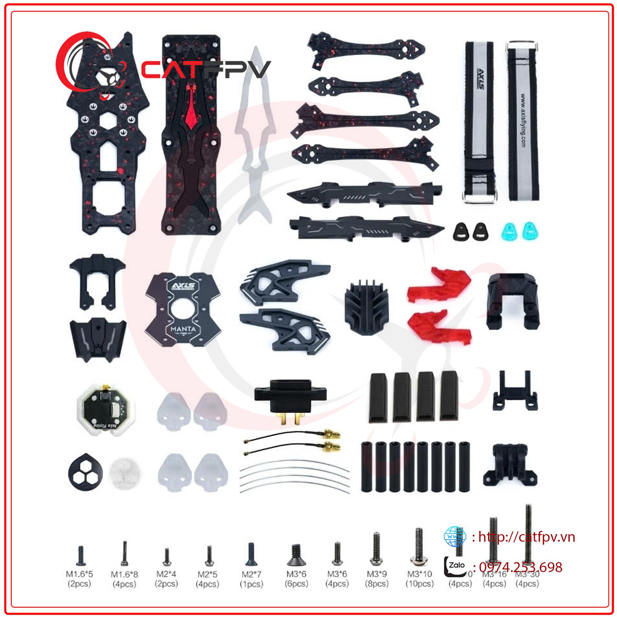 Khung Axisflying Manta 5pro 5 inch bản DC -duoc-ban-tai-CAT FPV
