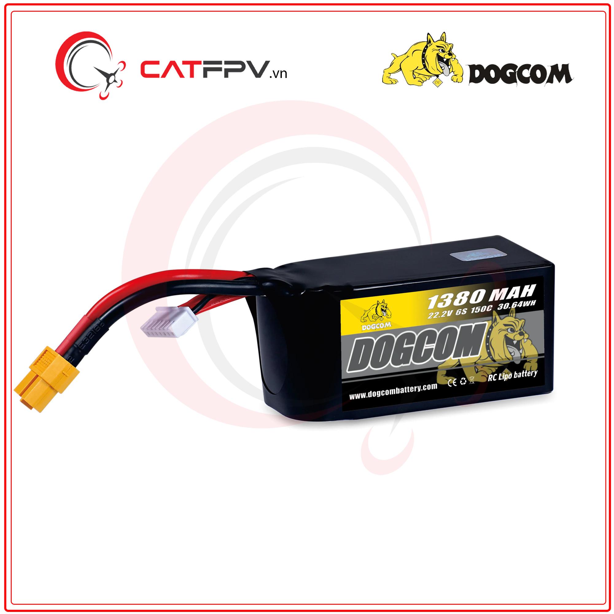 Pin dòng xả cao Dogcom 1380Mah 150C-duoc-ban-tai-CAT FPV