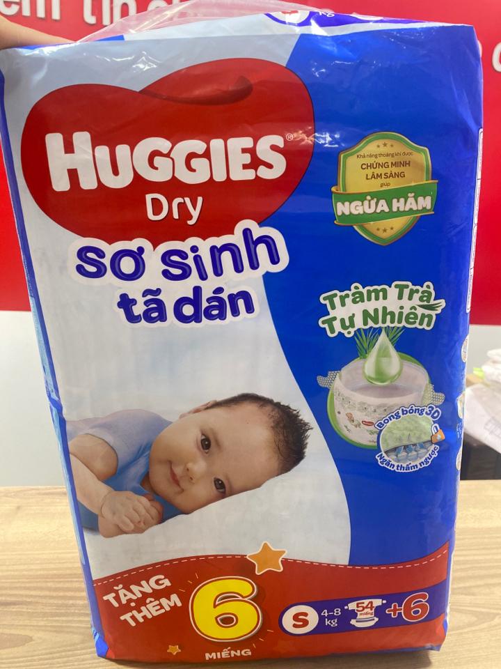 Bỉm huggies S dán (54+6M)-duoc-ban-tai-Hệ thống mẹ và bé BABY CARE cơ sở 1