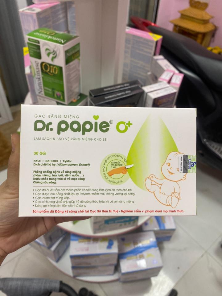 Gạc rơi lưỡi Dr papie chính hãng-duoc-ban-tai-Hệ thống mẹ và bé BABY CARE cơ sở 1