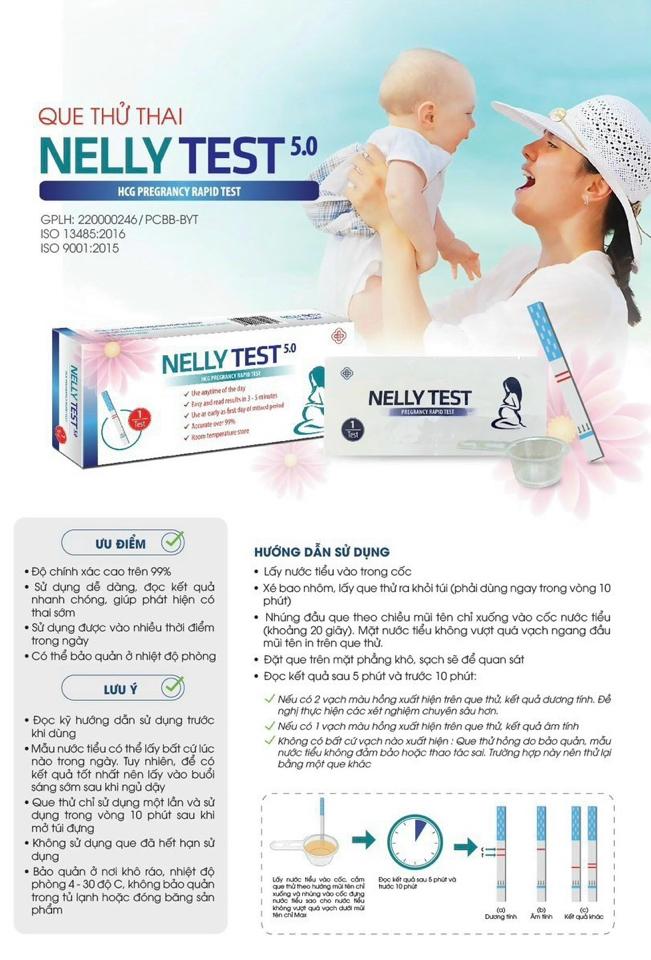 Test thử thai Nelly - Hộp 1 test-duoc-ban-tai-Đức Hưng Lê