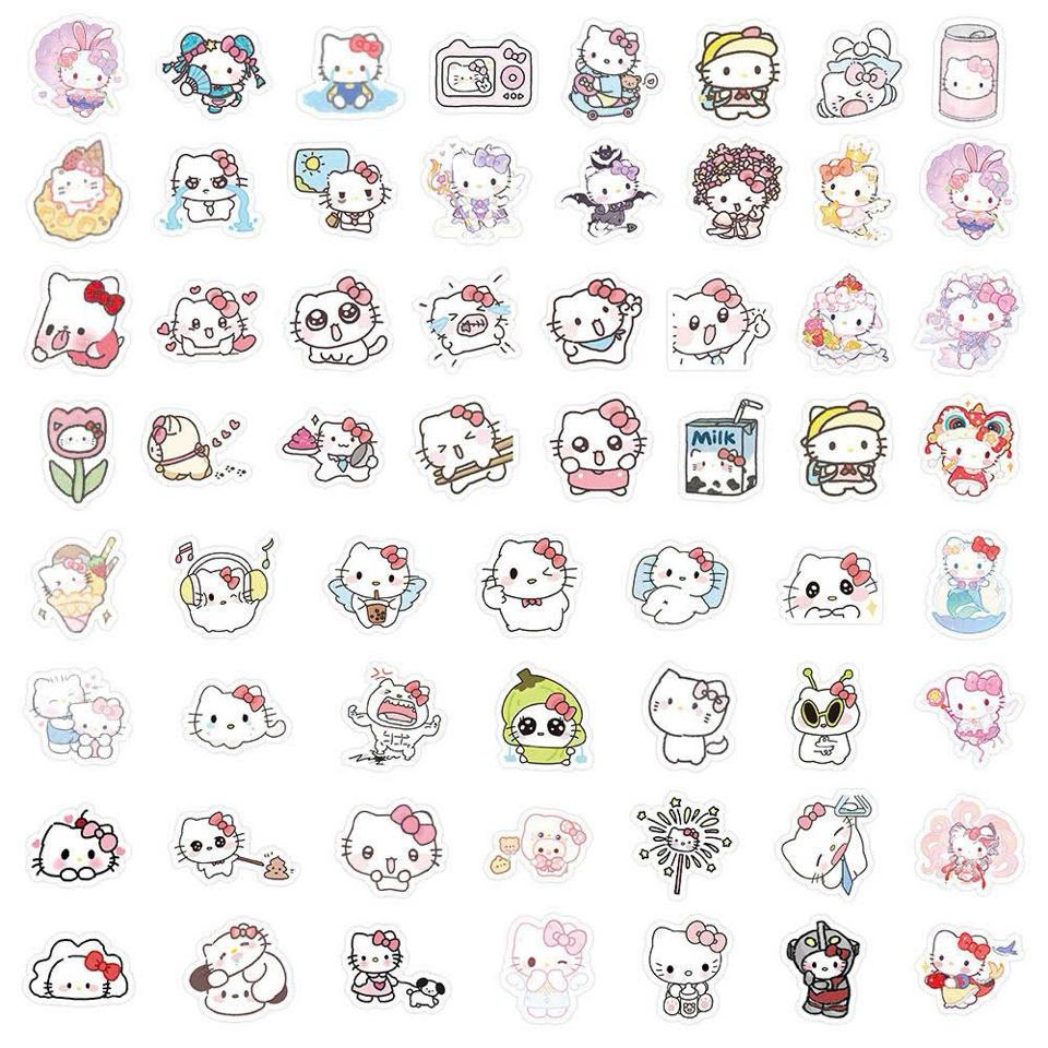 SET 60 STICKER HELLO KITTY CHỐNG THẤM NƯỚC-duoc-ban-tai-Sin Sin Shop