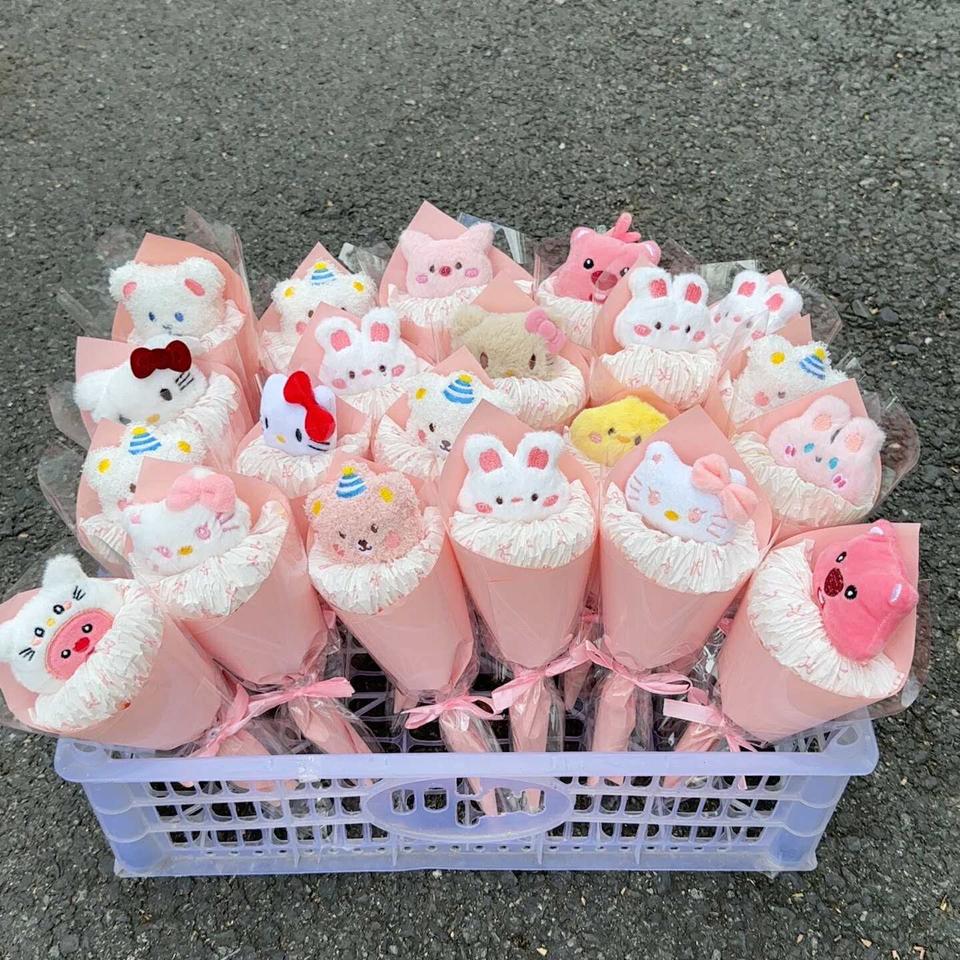 BÓ HOA ỐC QUẾ MẶT GẤU HELLO KITTY-duoc-ban-tai-Sin Sin Shop