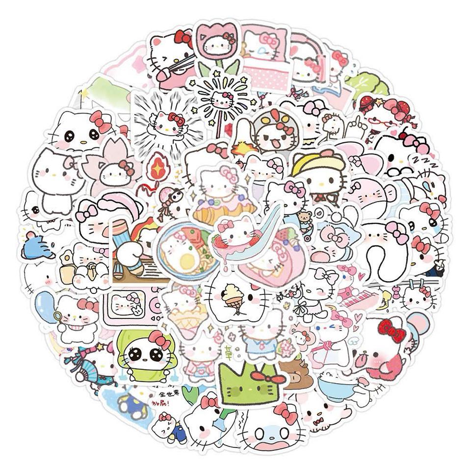 SET 50 STICKER HELLO KITTY CHỐNG THẤM NƯỚC-duoc-ban-tai-Sin Sin Shop