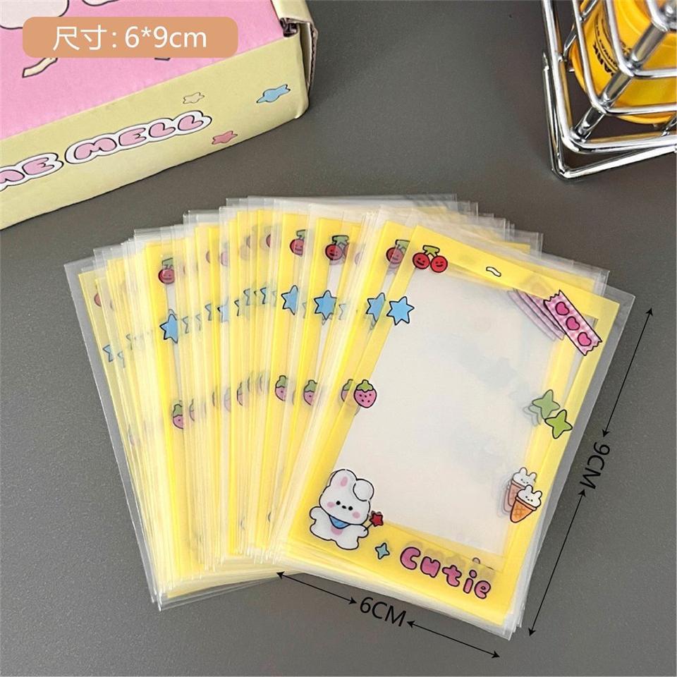 Gói 10 tấm Sleeves in viền hoạ tiết Hàn Quốc size 6x9cm-duoc-ban-tai-Sin Sin Shop
