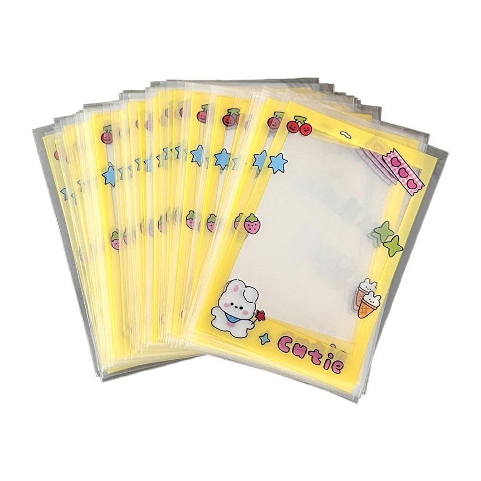 Gói 10 tấm Sleeves in viền hoạ tiết Hàn Quốc size 6x9cm-duoc-ban-tai-Sin Sin Shop