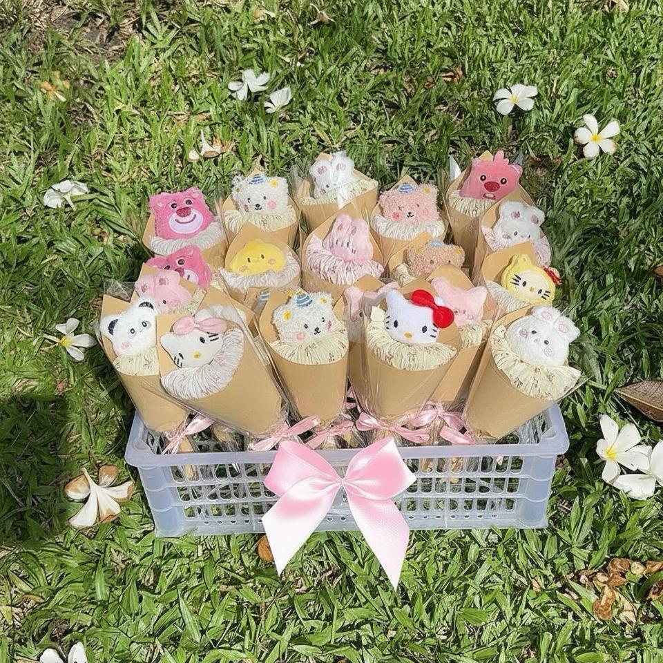 BÓ HOA ỐC QUẾ MẶT GẤU HELLO KITTY-duoc-ban-tai-Sin Sin Shop