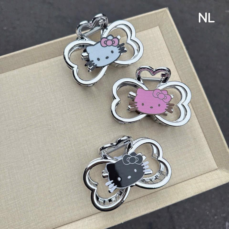 KẸP TÓC HELLO KITTY NƠ BẠC-duoc-ban-tai-Sin Sin Shop