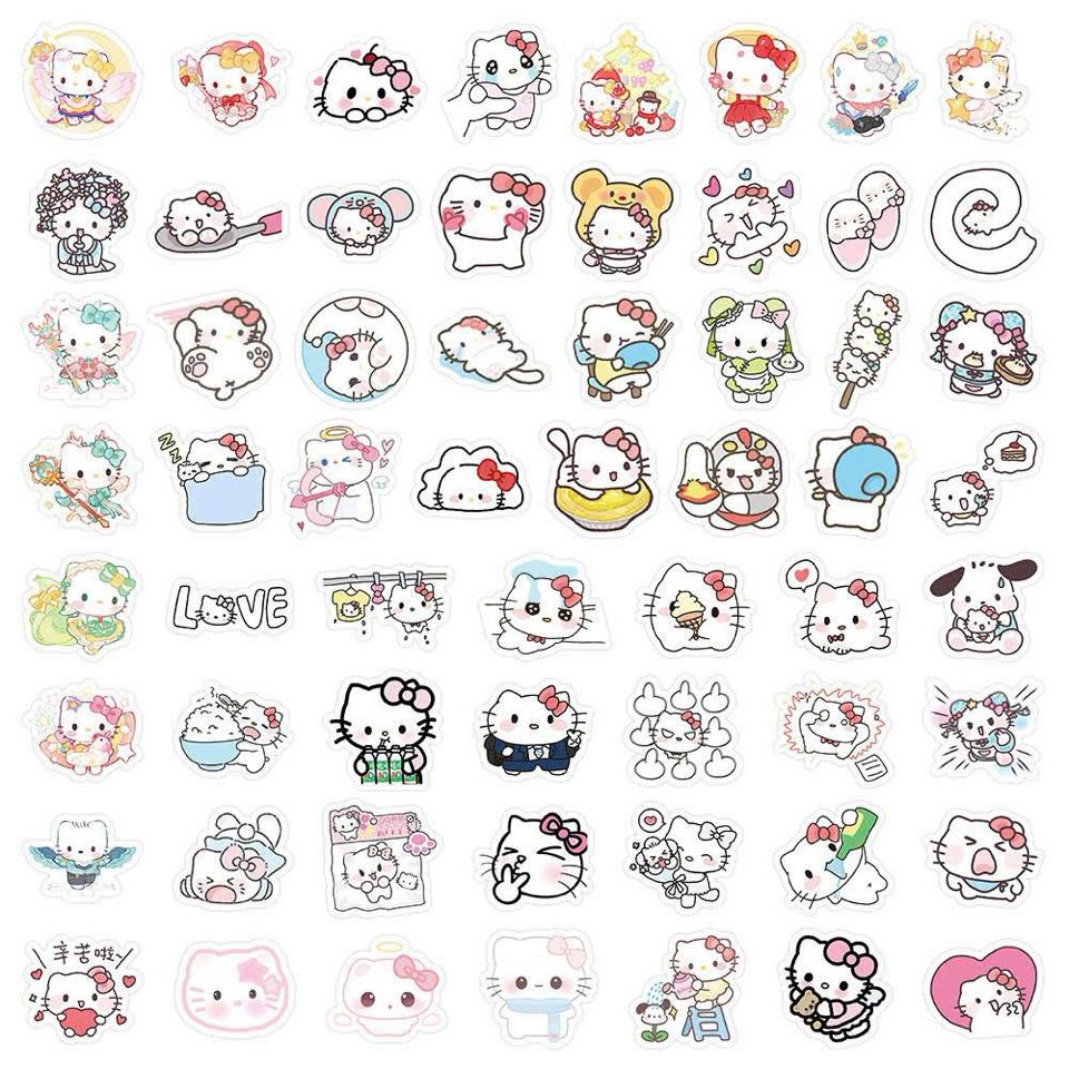 SET 60 STICKER HELLO KITTY CHỐNG THẤM NƯỚC-duoc-ban-tai-Sin Sin Shop
