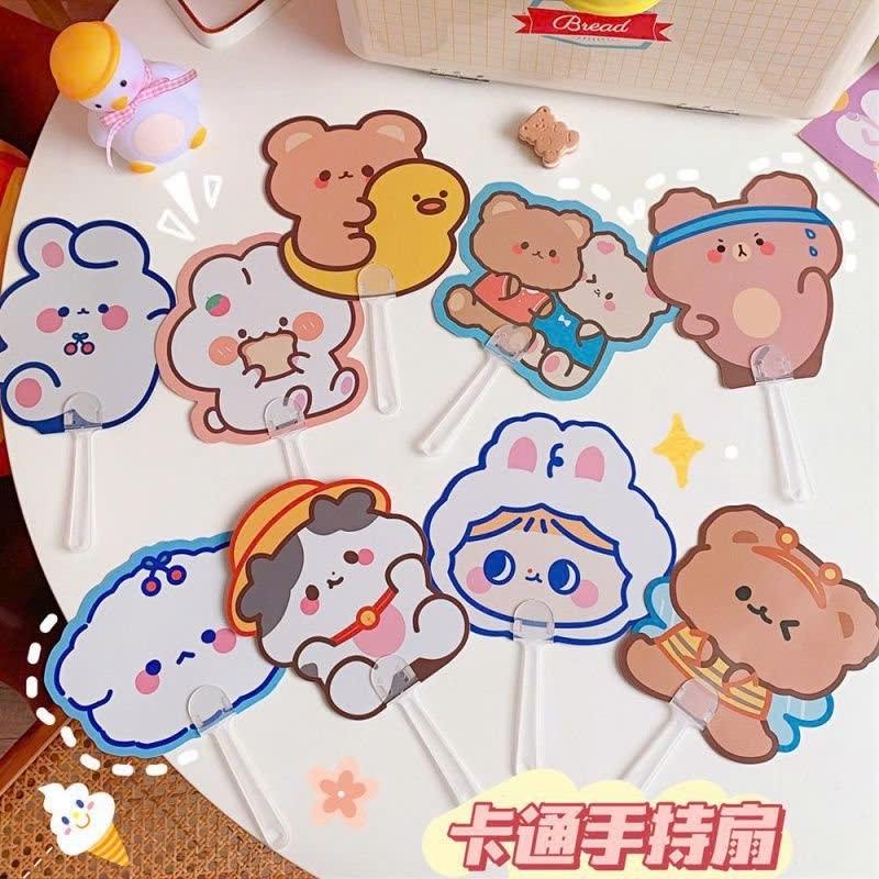 QUẠT NHỰA CẦM TAY GẤU THỎ-duoc-ban-tai-Sin Sin Shop