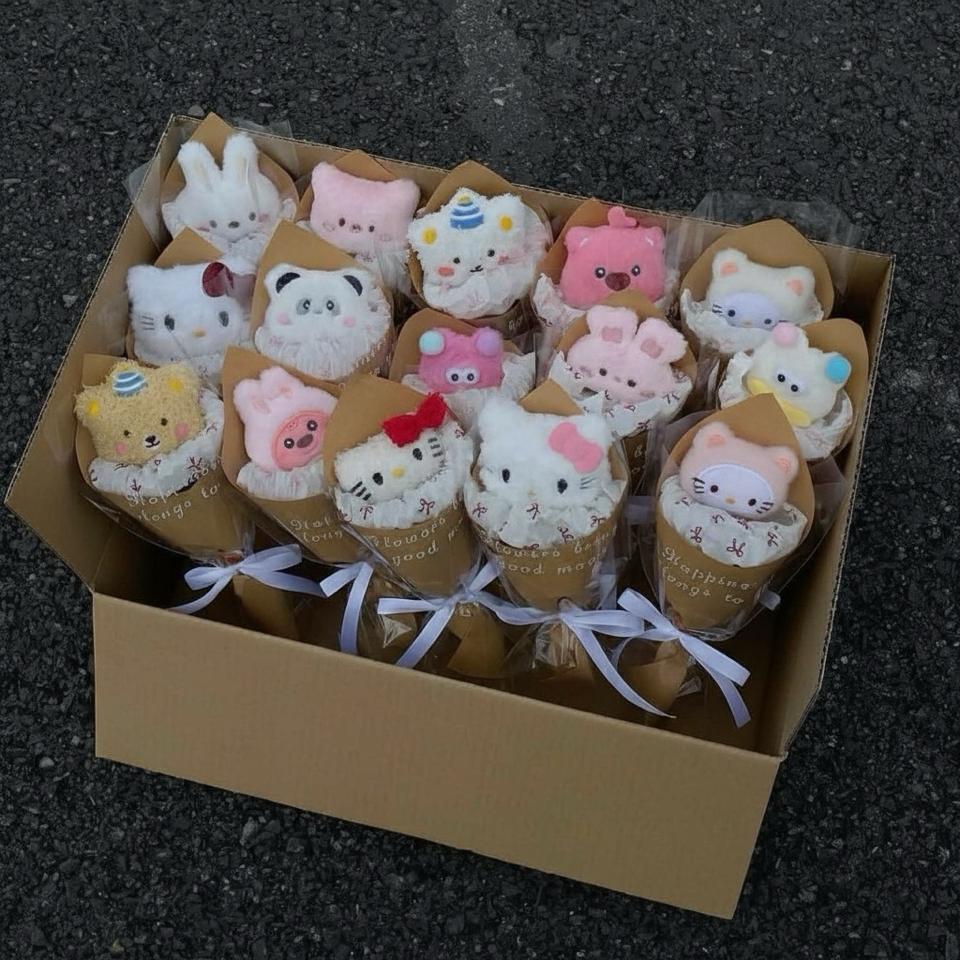 BÓ HOA ỐC QUẾ MẶT GẤU HELLO KITTY-duoc-ban-tai-Sin Sin Shop