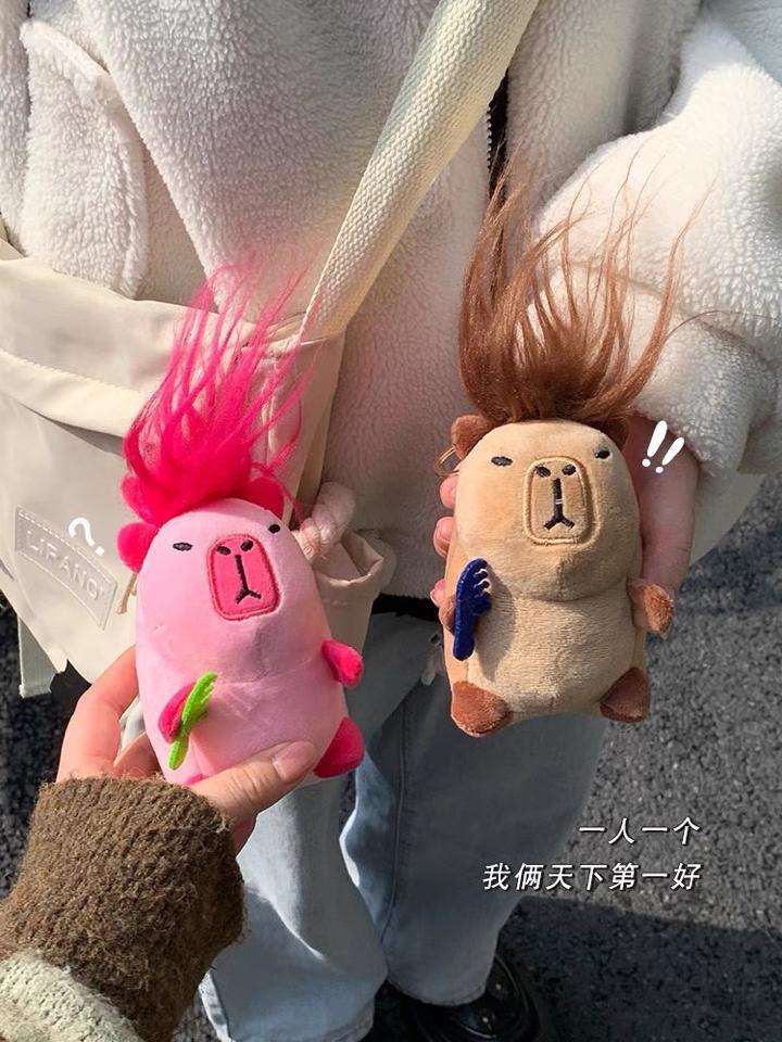 MÓC KHÓA BÔNG CAPYBARA TÓC XÙ-duoc-ban-tai-Sin Sin Shop