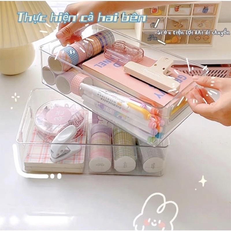 KHAY NHỰA TRONG SUỐT ĐỰNG MỸ PHẨM ĐA NĂNG-duoc-ban-tai-Sin Sin Shop