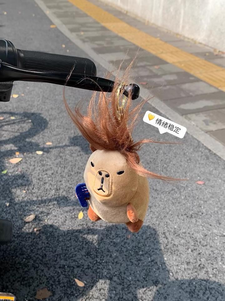 MÓC KHÓA BÔNG CAPYBARA TÓC XÙ-duoc-ban-tai-Sin Sin Shop