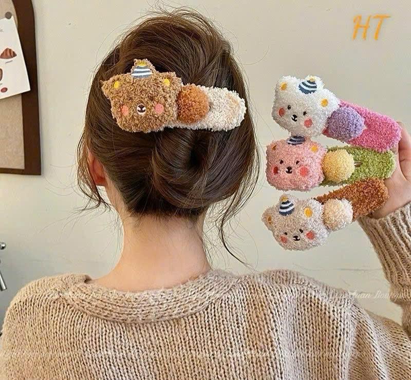 KẸP TÓC NHỒI BÔNG GẤU TO-duoc-ban-tai-Sin Sin Shop