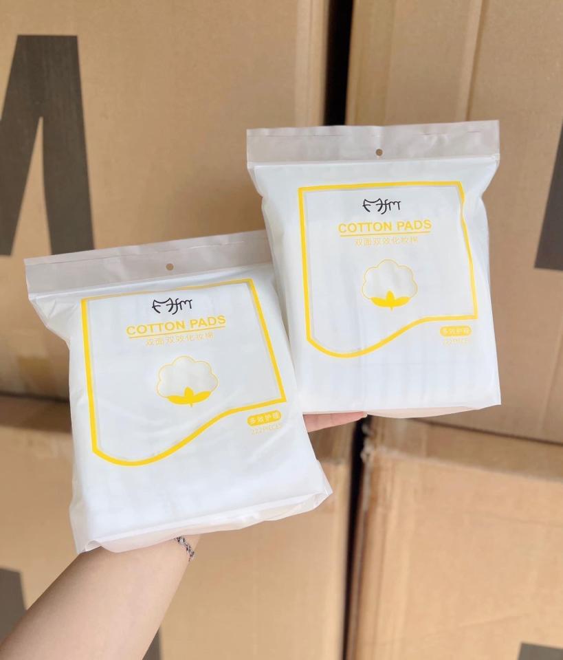 Bông tẩy trang mèo vàng 222 miếng-duoc-ban-tai-Sin Sin Shop
