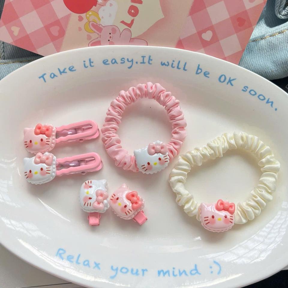 SET 6 PHỤ KIỆN TÓC HELLO KITTY-duoc-ban-tai-Sin Sin Shop