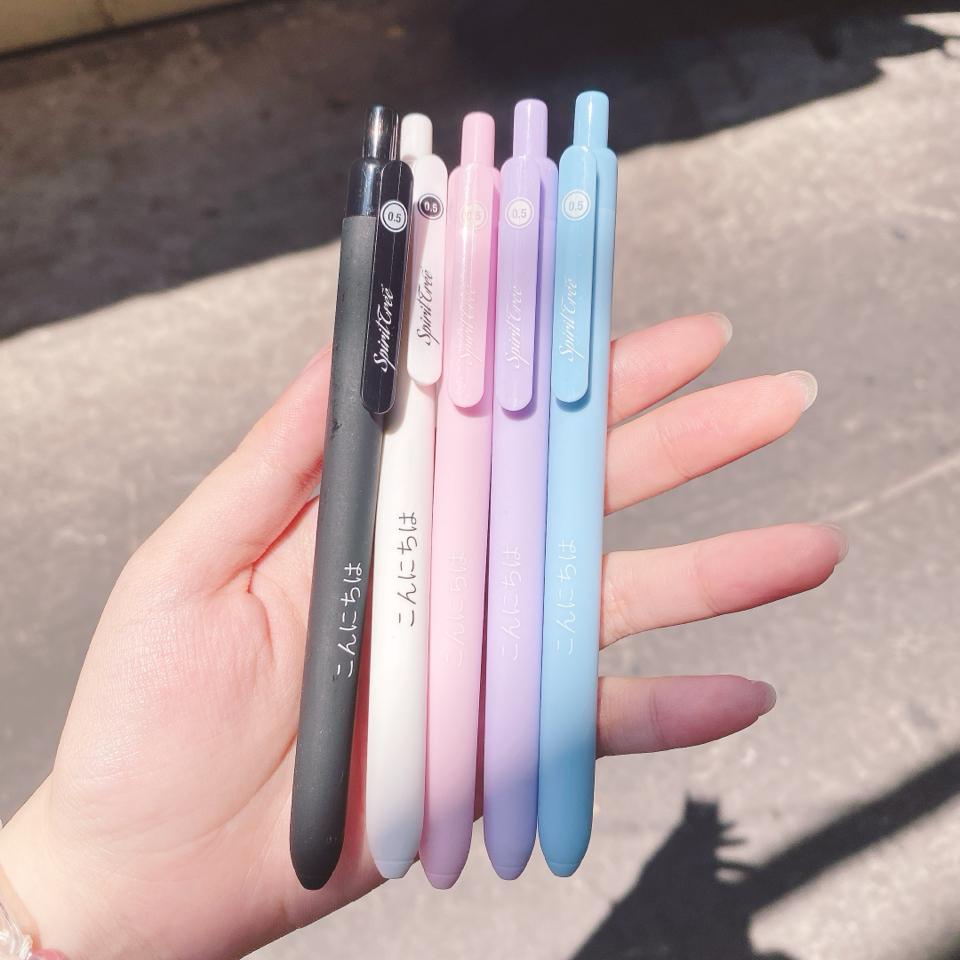 BÚT BẤM VỎ NHÁM PASTEL MỰC ĐEN-duoc-ban-tai-Sin Sin Shop