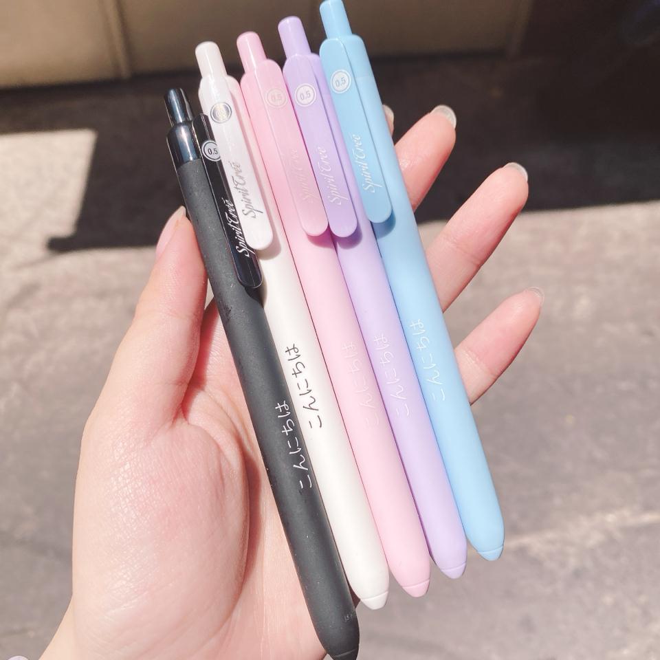 BÚT BẤM VỎ NHÁM PASTEL MỰC ĐEN-duoc-ban-tai-Sin Sin Shop