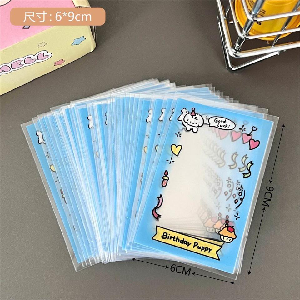 Gói 10 tấm Sleeves in viền hoạ tiết Hàn Quốc size 6x9cm-duoc-ban-tai-Sin Sin Shop