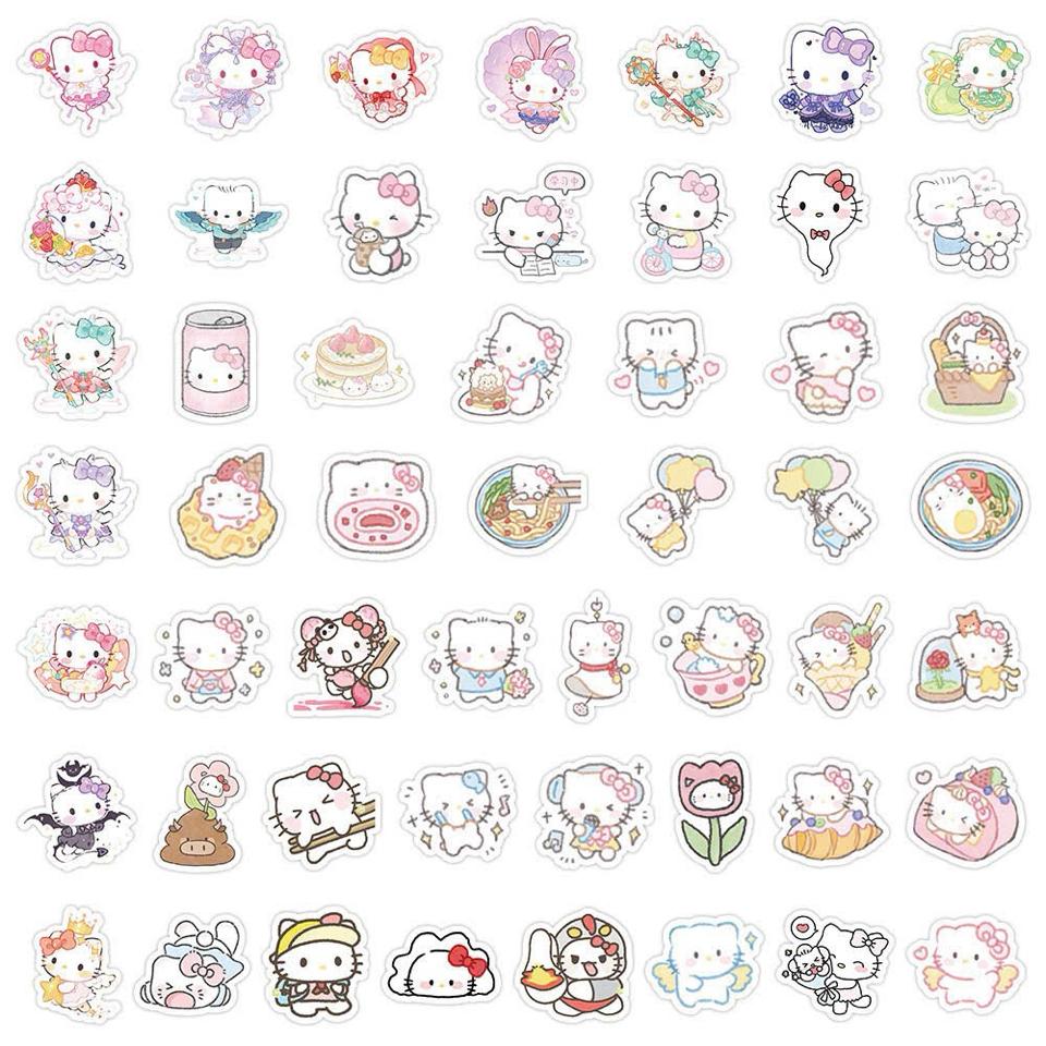 SET 50 STICKER HELLO KITTY CHỐNG THẤM NƯỚC-duoc-ban-tai-Sin Sin Shop