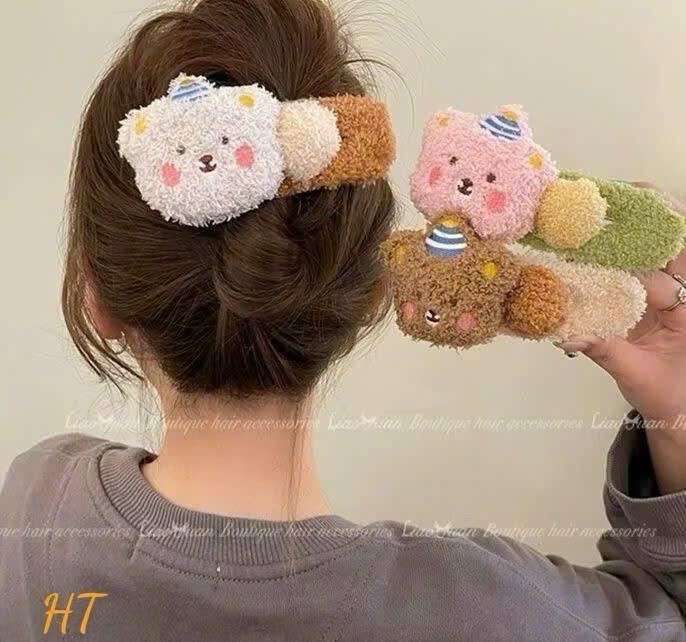 KẸP TÓC NHỒI BÔNG GẤU TO-duoc-ban-tai-Sin Sin Shop