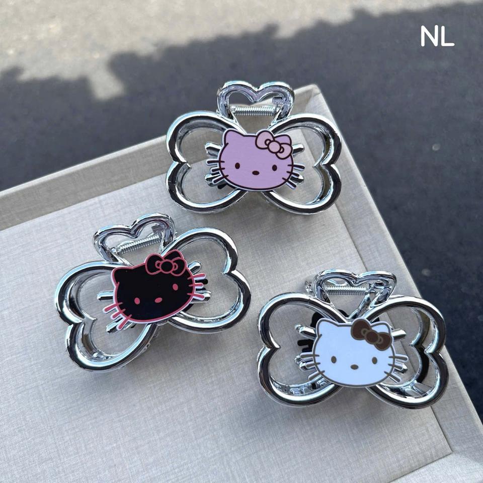 KẸP TÓC HELLO KITTY NƠ BẠC-duoc-ban-tai-Sin Sin Shop