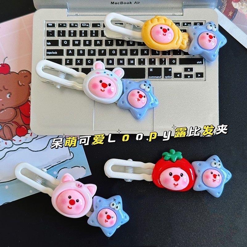 Set 4 kẹp tóc loopy dài 2 charm-duoc-ban-tai-Sin Sin Shop