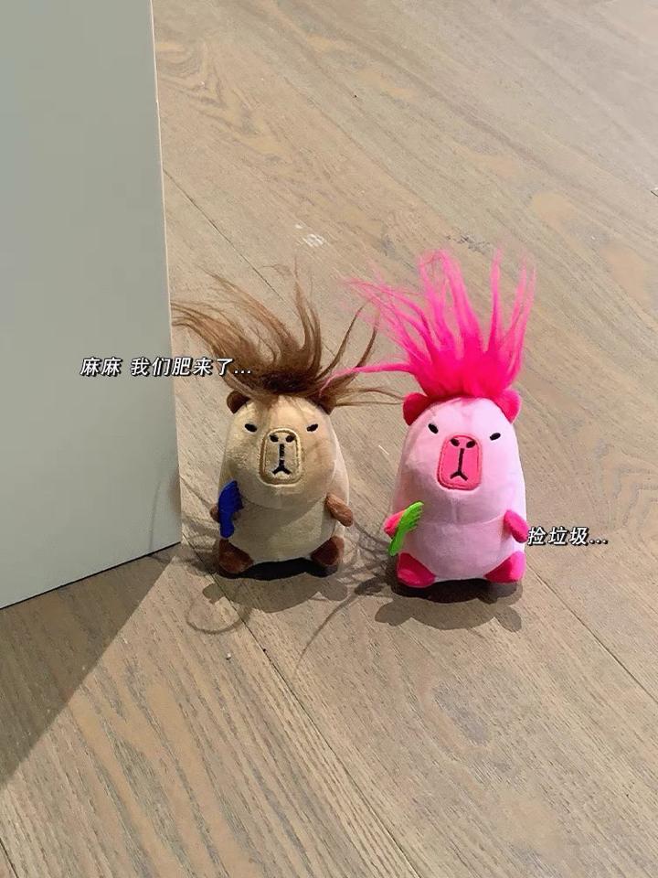 MÓC KHÓA BÔNG CAPYBARA TÓC XÙ-duoc-ban-tai-Sin Sin Shop