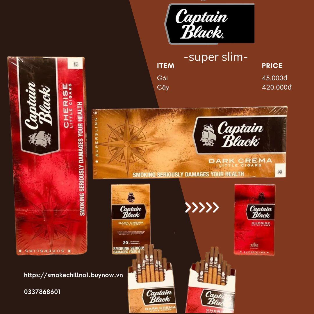 CAPTAINBLACK SUPER SLIM-duoc-ban-tai-THUỐC LÁ THƠM SMOKE & CHILL