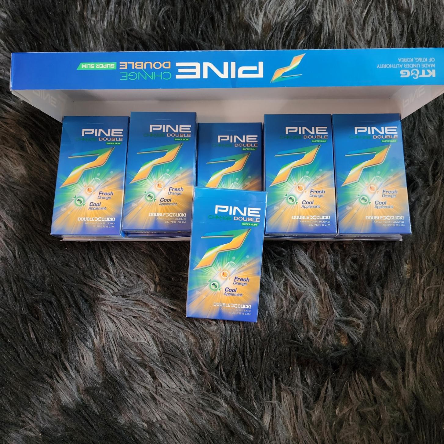 PINE CHANGE DOUBLE SUPER SLIM ORANGE & APPLEMINT-duoc-ban-tai-THUỐC LÁ THƠM SMOKE & CHILL