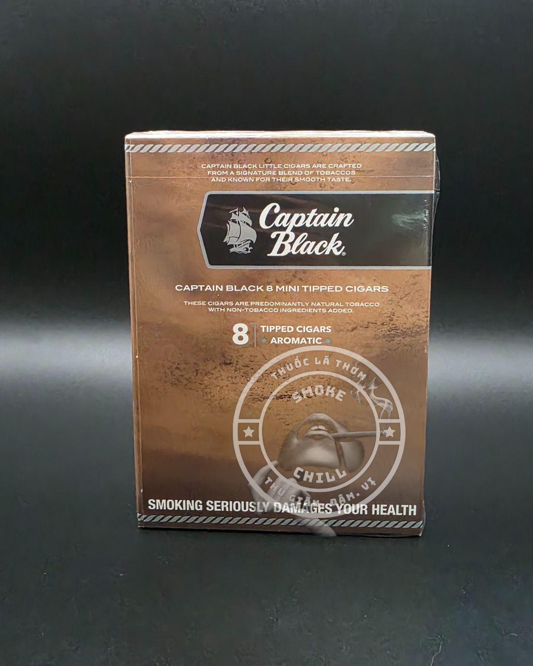 Xì Gà Captain Black Dark Crema 8 điếu-duoc-ban-tai-THUỐC LÁ THƠM SMOKE & CHILL