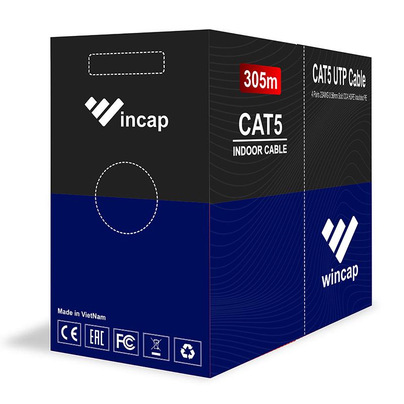 WINCAP DÂY CÁP MẠNG CAT5E UTP LÕI ĐỒNG 25AWG-duoc-ban-tai-MINH TRÍ COMPUTER