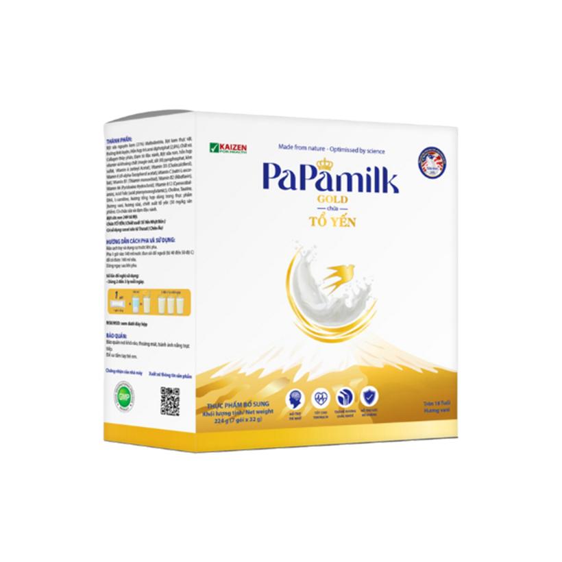 Sữa non tổ yến Papamilk Gold hỗ trợ xương khớp - Hộp 24 Gói (DR0144-L01)-duoc-ban-tai-Minh Phát Emart