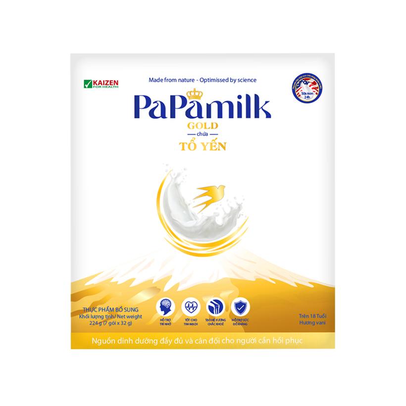 Sữa non tổ yến Papamilk Gold hỗ trợ xương khớp - Hộp 24 Gói (DR0144-L01)-duoc-ban-tai-Minh Phát Emart