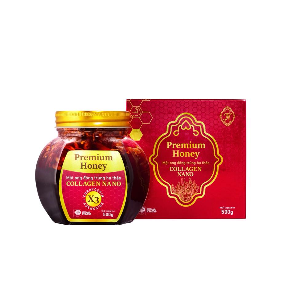 Mật ong đông trùng hạ thảo Collagen Nano 500gr (DR0062-L01)-duoc-ban-tai-Minh Phát Emart
