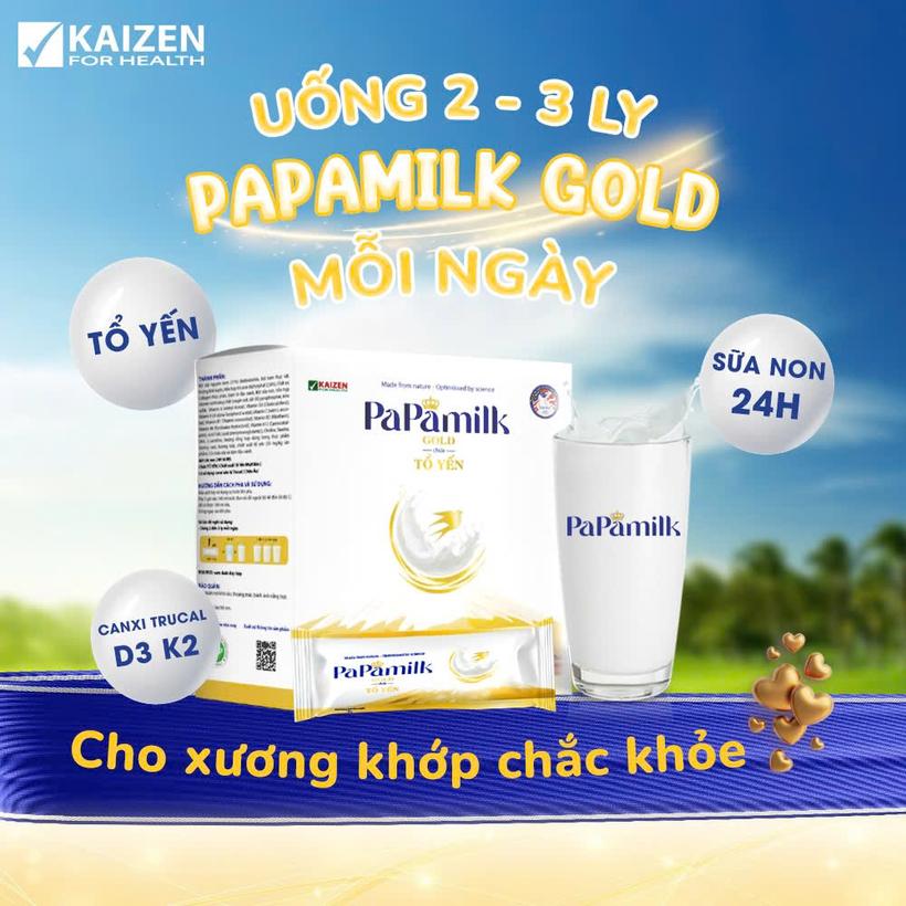Sữa non tổ yến Papamilk Gold hỗ trợ xương khớp - Hộp 07 Gói (DR0143-L01)-duoc-ban-tai-Minh Phát Emart