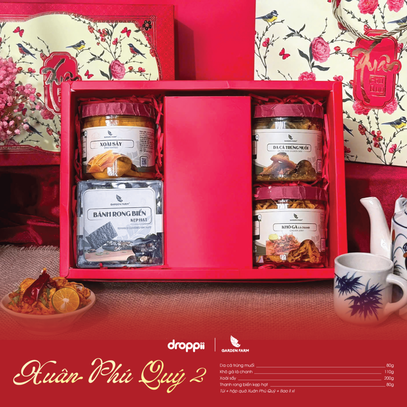 Hộp Quà Tết 2025 - Xuân Phú Quý 02 (kèm túi) (DR0113-L01)-duoc-ban-tai-Minh Phát Emart