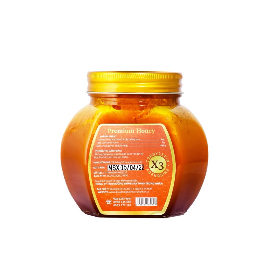 Mật ong đông trùng hạ thảo Curcumin Nano 500gr (DR0053-L01)-duoc-ban-tai-Minh Phát Emart