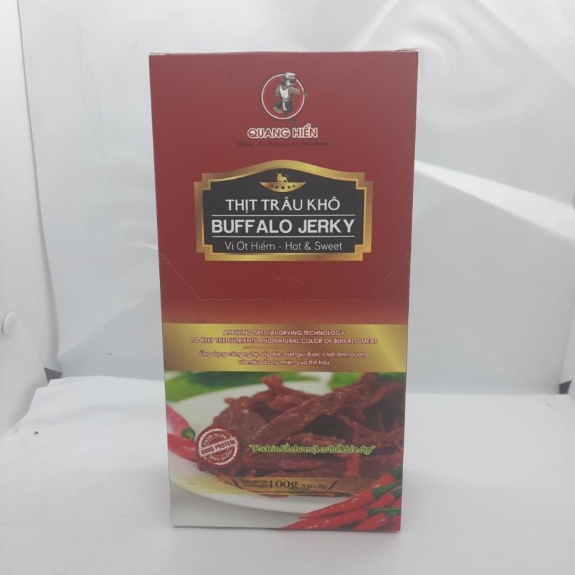 Khô Trâu Buffalo Jerky vị Ớt Hiểm (Hộp 100gr) (DR0121-L01)-duoc-ban-tai-Minh Phát Emart