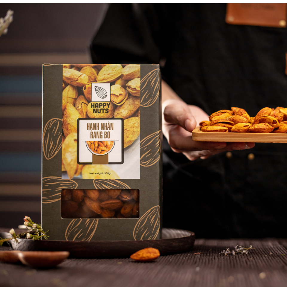 Hạnh nhân rang bơ (nguyên vỏ) Happy Nuts 500gr (DR0083-L01)-duoc-ban-tai-Minh Phát Emart
