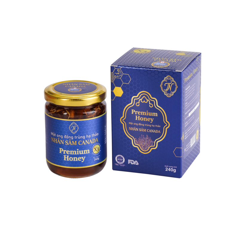 Mật ong đông trùng hạ thảo Nhân sâm Canada 240gr (DR0130-L01)-duoc-ban-tai-Minh Phát Emart