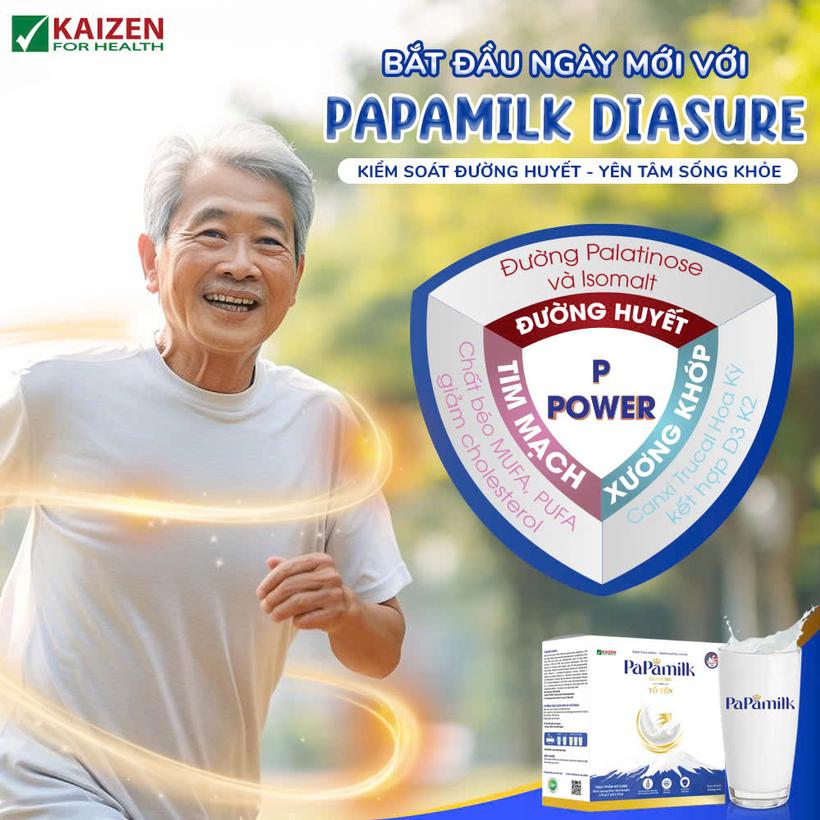 Sữa non tổ yến Papamilk Diasure cho Mẹ bầu, Người tiểu đường - Hộp 07 Gói (DR0138-L01)-duoc-ban-tai-Minh Phát Emart