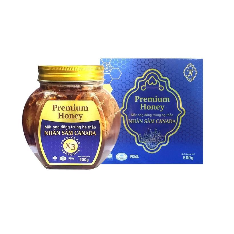 Mật ong đông trùng hạ thảo nhân sâm Canada 500gr (DR0131-L01)-duoc-ban-tai-Minh Phát Emart